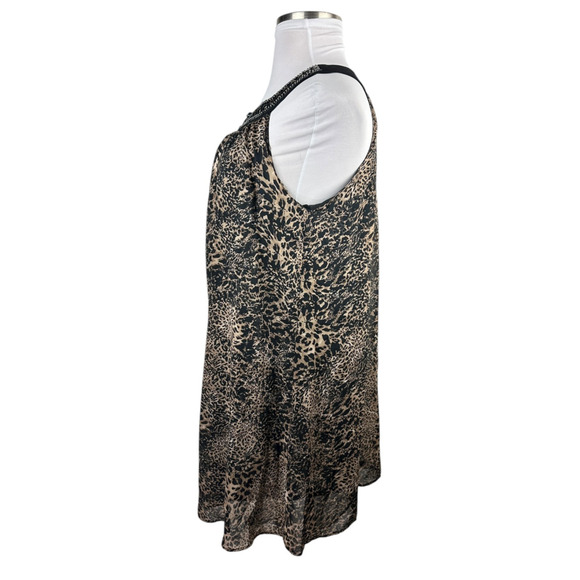Speed Control NY Animal Print Beaded Sequin Neck Sleeveless Dress Plus Size 1X - Picture 9 of 13